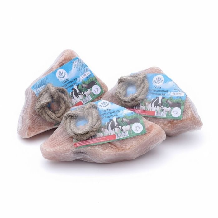 Соль лизунец гималайская каменная немолотая на веревке   7-8 кг