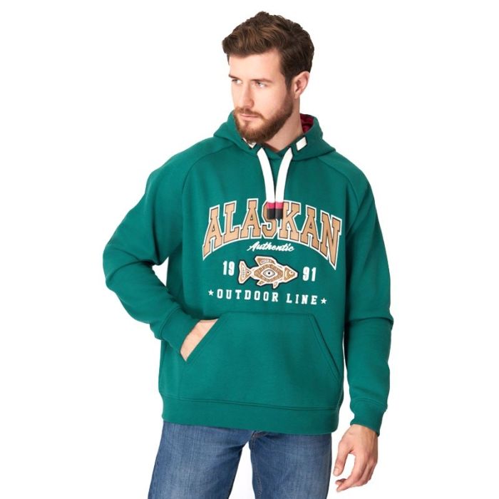Толстовка Alaskan Promo Hoodie с капюшоном футер зелёная Geen M